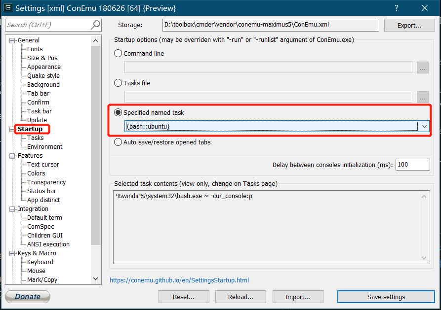 Fig 2.5 Start Cmder with Ubuntu bash