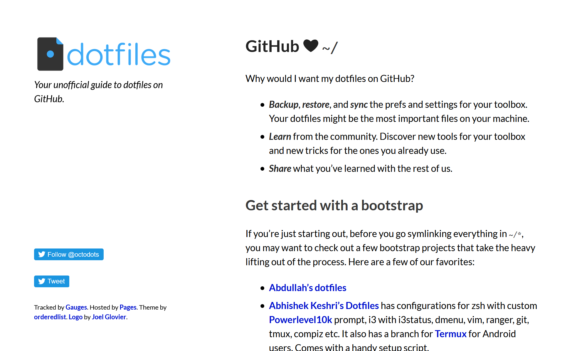 http://dotfiles.github.io/